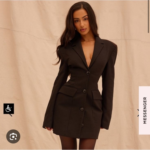 Amia black blazer corset dress - Picture 4 of 9